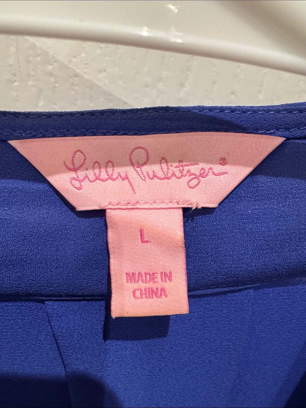 Lilly Pulitzer Cobalt Blue Faux Wrap Blouse - Picture 2 of 3